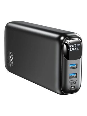 50000mAh Portable Power Bank Traveling Charger  22.5W - Black